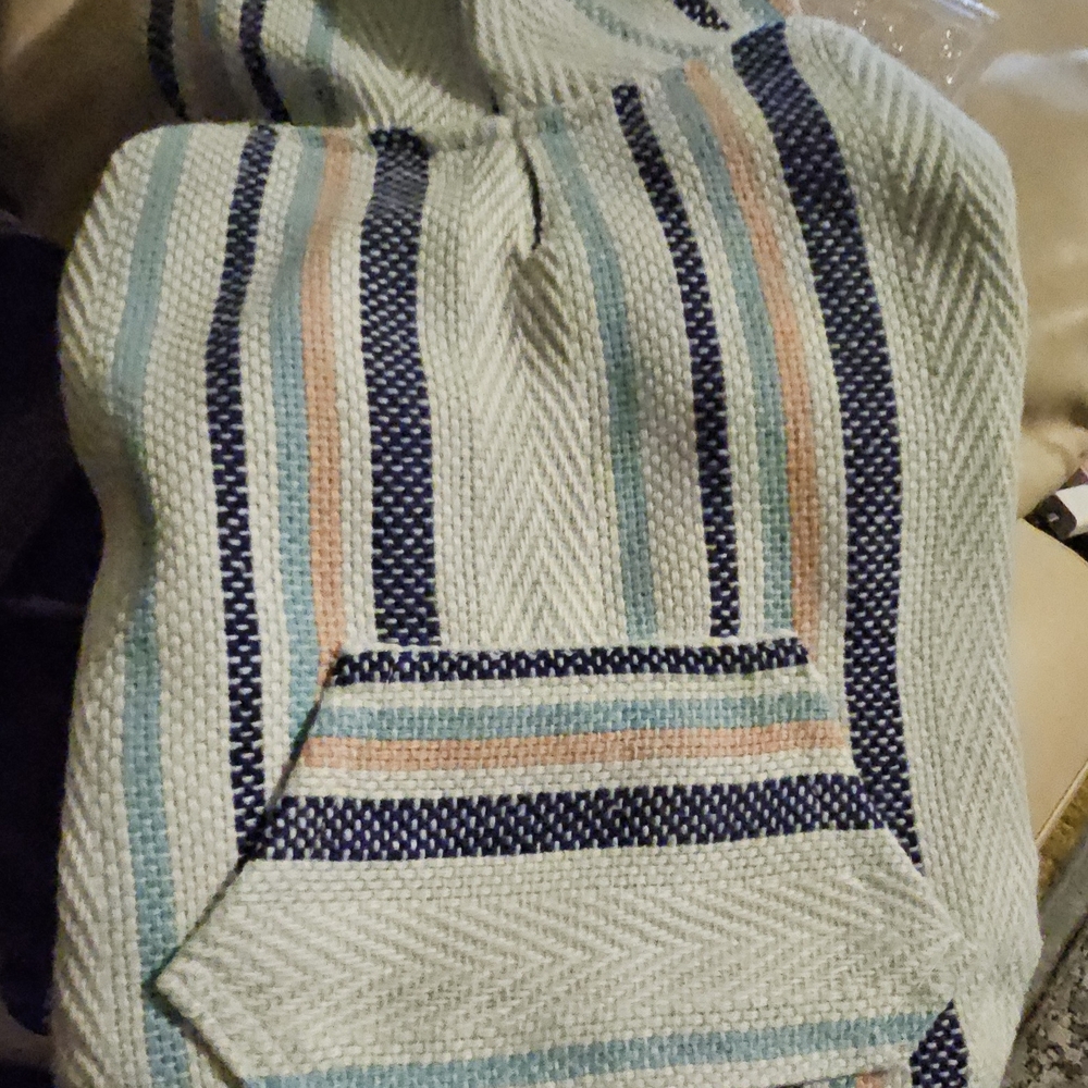 Striped Woven Hoodie